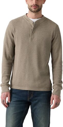 Levi's Men's Long Sleeve Thermal 3 Button Henley in Kuwait