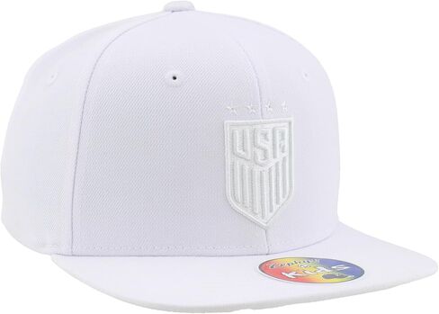 U.S. Soccer Officially Licensed USWNT Youth Snapback Hat Flat Bill Echo White in Kuwait