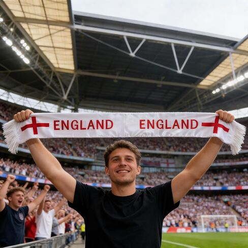 England Flag Scarf England Soccer Fans Scarf England Fan Gear for World Soccer Cup 2026 Fans Souvenir in Kuwait