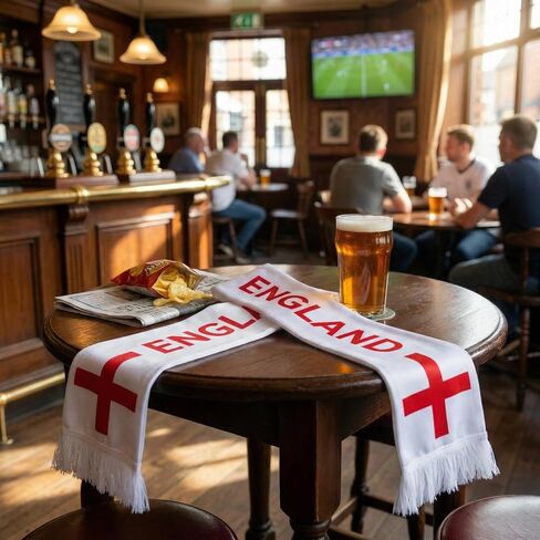 England Flag Scarf England Soccer Fans Scarf England Fan Gear for World Soccer Cup 2026 Fans Souvenir in Kuwait