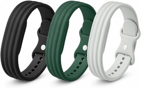 3-Pack Silicone Bands Compatible with Fitbit Air, Sport Replacement Strap Set, Workout-Friendly Soft Adjustable Sweat-Resistant Design for Daily Wear in Kuwait