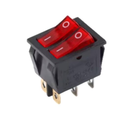 (5 pcs) Duplex Rocker Switch KCD6 6-pin 2-Position Power Cocking Pushbutton Rocker Switch 250/125V 16/20A Power Pushbutton Switch (Red) in Kuwait