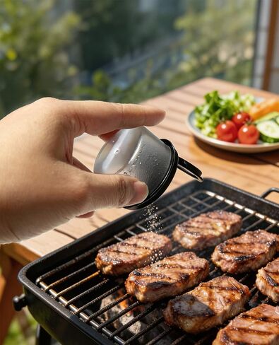5 Pcs Small Salt and Pepper Shakers with Spice Container Bag, Moisture-Proof and Portable,Travel Salt and Pepper Shakers for Camping Picnic Outdoors Kitchen Lunch Boxes, 3 Colors in Kuwait