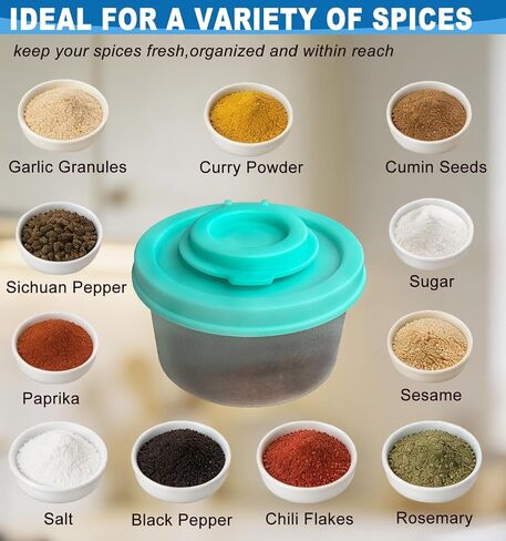 5 Pcs Small Salt and Pepper Shakers with Spice Container Bag, Moisture-Proof and Portable,Travel Salt and Pepper Shakers for Camping Picnic Outdoors Kitchen Lunch Boxes, 3 Colors in Kuwait