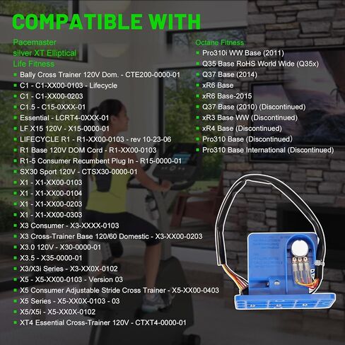 LEAPTREND REX01HL شداد فرامل محرك سيرفو مناسب للحياة واللياقة البدنية C1 X1 X3 X5/Pacemaster فضي XT/Octane Q35 Q37 XR6 e ce ci Bike بيضاوي الشكل، استبدال محرك التوتر (أزرق) 100447-001 in Kuwait