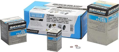 مجموعة صيانة Quicksilver 8M0222224 لمدة 100 ساعة لـ Yamaha مختلف 150/175/200/225/250 لوحات خارجية in Kuwait