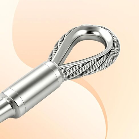 سلك حبل الكشتبانات 50 قطعة 1/16 "M2 حبل أسلاك الفولاذ المقاوم للصدأ كشتبان لحبال الكابلات كشتبان تزوير، 12 × 19 مم in Kuwait