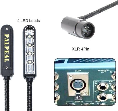 22 بوصة XLR 4 دبوس معقوفة ضوء لياماها ، BEHRINGER DJ خلاط ، خلاط مرن معقوفة مصباح ، 12 فولت تيار مستمر ، قابس الزاوية اليمنى in Kuwait