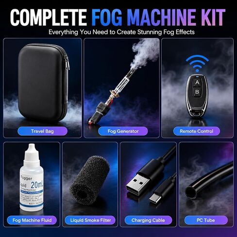StageFogger Portable Fog Machine, Handheld Smoke Generator, Photography Smoke, 0-Second Preheating, Wireless Remote, Cinematic Atmosphere. in Saudi Arabia