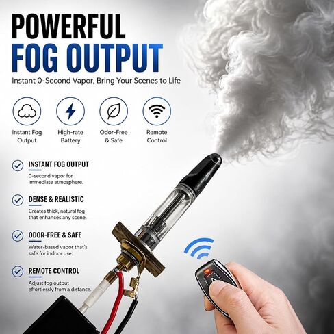 StageFogger Portable Fog Machine, Handheld Smoke Generator, Photography Smoke, 0-Second Preheating, Wireless Remote, Cinematic Atmosphere. in Saudi Arabia