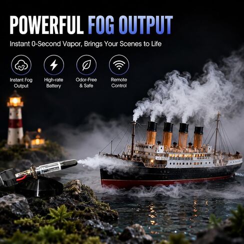 StageFogger Portable Fog Machine, Handheld Smoke Generator, Photography Smoke, 0-Second Preheating, Wireless Remote, Cinematic Atmosphere. in Saudi Arabia