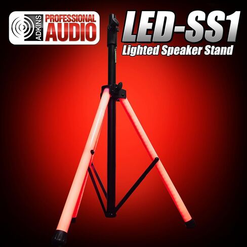 LED Lighted Speaker Stand - With Carry Bag - Ultra Bright LED Tubes - Adkins Professional in Kuwait