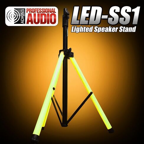 LED Lighted Speaker Stand - With Carry Bag - Ultra Bright LED Tubes - Adkins Professional in Kuwait
