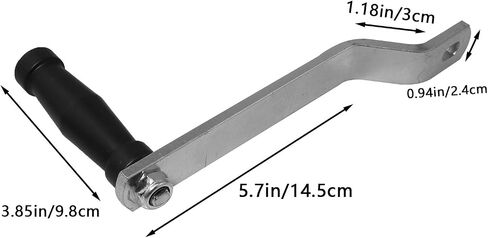 Silver Trailer Winch Handle Steel Crank Comfort Grip Deck Hardware Suitable for Most Vessels in Kuwait