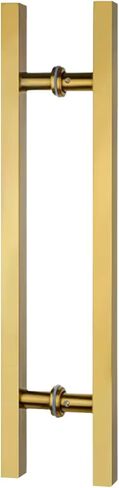 Commercial Office Door Pull Handles, Push Pull Door Handle/Barn Door Pull Handle/Glass Pulls, Rectangle Glass Door Handle for Front Door 70Cm(Gold-80Cm(31 1/2) Door Handle in Kuwait