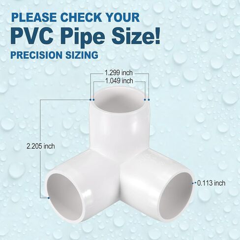 8 عبوات 3/4 بوصة SCH40 PVC تركيب أنابيب الكوع، 3 اتجاهات PVC زاوية الكوع منفذ جانبي، موصلات أنابيب من فئة الأثاث لمشروع إبداعي DIY، حماية البركة، مقبس × مقبس in Kuwait