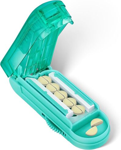 Pill Cutter Splitter for Small and Tiny Pills, Pill Cutter for Small or Large Pills, Pill Splitter for Multiple Pills at a Time with Centering Device and Stainless Steel Blade (Purple) in Kuwait