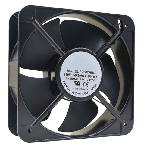 P2207HBL AC220 / 240V 0.3 / 0.46A 50/60 هرتز 205x205x72mm مروحة تبريد بسلكين in Kuwait