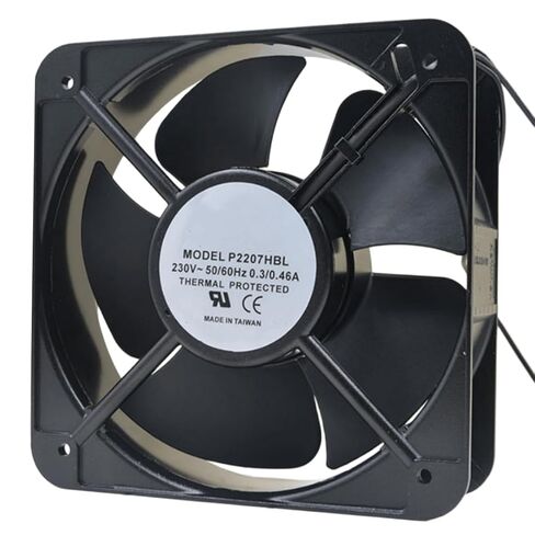 P2207HBL AC220 / 240V 0.3 / 0.46A 50/60 هرتز 205x205x72mm مروحة تبريد بسلكين in Kuwait