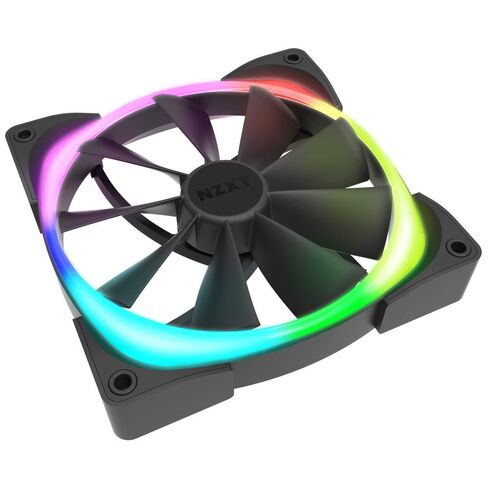 NZXT AER RGB 2 Black - 140 مم - RGB LED - محمل ديناميكي سائل - مروحة PWM لـ Hue 2 - فردية in Kuwait