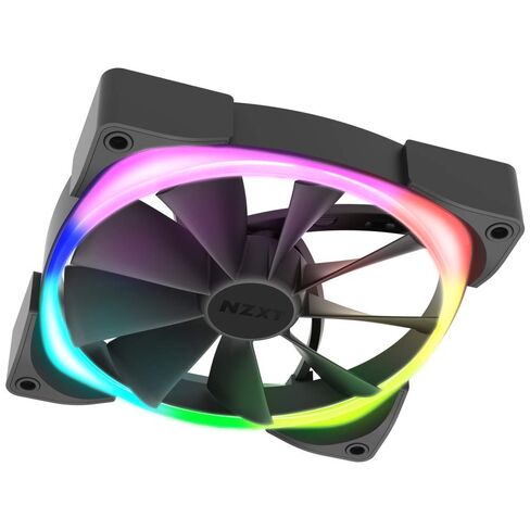 NZXT AER RGB 2 Black - 140 مم - RGB LED - محمل ديناميكي سائل - مروحة PWM لـ Hue 2 - فردية in Kuwait