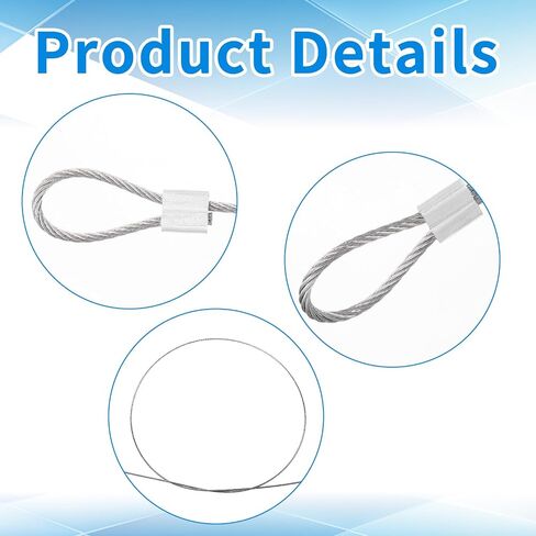 120CM/3.9ft 2mm Outdoor Travel Security Cable Lock, 4 Pack Stainless Steel Security Cable with Double Loop Lightweight Braided Steel Coated Safety Luggage Lock for Action Cameras in Kuwait