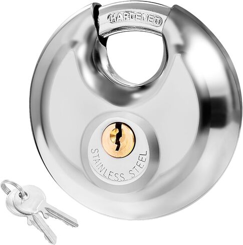 6 Pack Keyed Alike Disc Padlocks, 2-3/4" Stainless Steel Heavy Duty Padlocks with 3/8" Shackle, Waterproof & Rustproof for Storage Units, Sheds, Gates & More in Kuwait