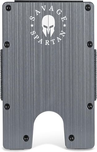 SAVAGE SPARTAN-Rugged Minimalist Credit Card Holder Carbon Fiber Slim Tactical Front Pocket Wallet for Men with Metal Money Clip in Saudi Arabia