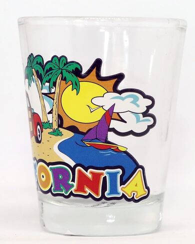 World By Shotglass California Beach Shot Glass in Kuwait