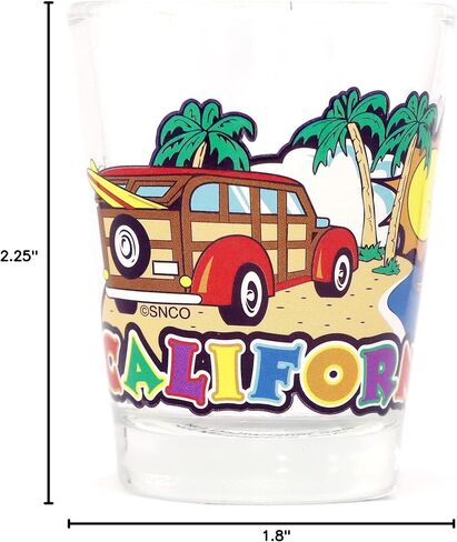 World By Shotglass California Beach Shot Glass in Kuwait