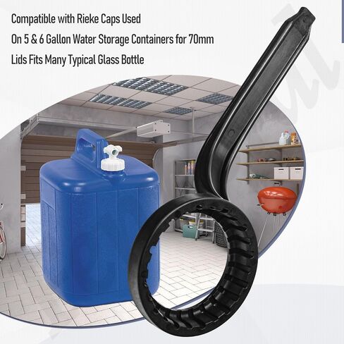 Fennoral Wrench for 70mm Lids Compatible with Rieke Caps Used On 5 & 6 Gallon Water Storage Containers, Fits Many Typical Glass Bottle in Kuwait