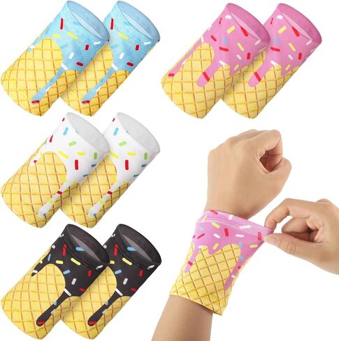 Cutecrop البيسبول الآيس كريم تحت عنوان بالتنقيط الأساور الرياضية التبريد عدم الانزلاق الأساور هدية لتشغيل الصالة الرياضية تفضل الحفلات in Kuwait