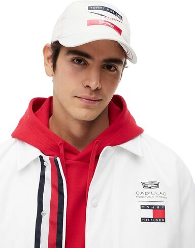 قبعة تومي هيلفيغر F1 شيفرون، بيضاء بصرية، مقاس واحد in Kuwait