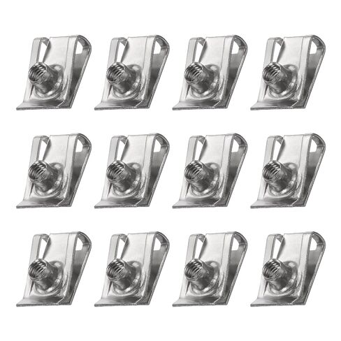 PATIKIL U-Style Clip-On Nut, 12 Pcs M4-0.7 Regular Extruded U-Nut U-Type Fasteners Hardware Nuts Stainless Steel for Automotive Metal Cars Motorcycles, Silver in Kuwait