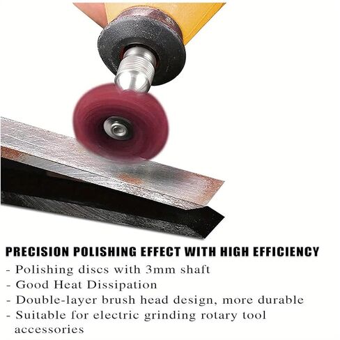 100Pcs Abrasive Buffing Wheels, 1 Inch Buffing Polishing Wheel Set with 1/8 Inch Shank, 20Pcs Each of 80 150 240 400 600 Grit Scouring Pad Abrasive Wheel for Power Rotary Tool, Rust Removal, Polishing in Kuwait