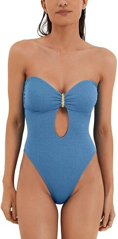 ViX Womens Lori One-Piece, L Blue in Kuwait