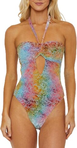 ISABELLA ROSE Women's Tropea Bandeau One Piece Swimsuit, Adjustable, Bathing Suits for Women in Kuwait