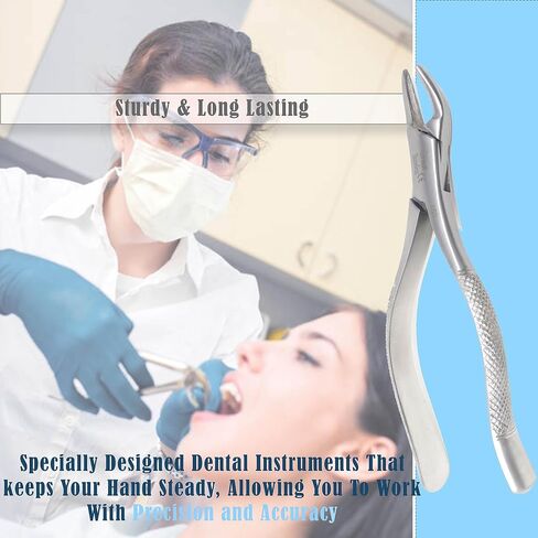 A2Z Scilab German Dental Extracting Extraction Forceps #150 - For Maxillary incisors,Canines,Premolars & Roots - Comes with Serrated Jaws & Sturdy Handle Grip - Made of Premium Grade Stainless Steel in Kuwait
