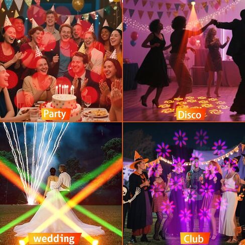 AGVYBE 120W Moving Head DJ Lights with Remote Control, 18-Facet Prism Stage Lighting with 8 Gobos & 8 Colors, DMX512 & Sound Activated,LED Beam Spot for Party,Club,Disco,Bar,Show (1 Pack) in Kuwait