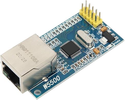 Garosa Ethernet Module W5500, PCB Connectivity with 3.3V 5V Power Supply, SPI Communication and 10-100Mbps Transfer Rate for Engineers and DIY Enthusiasts in Kuwait