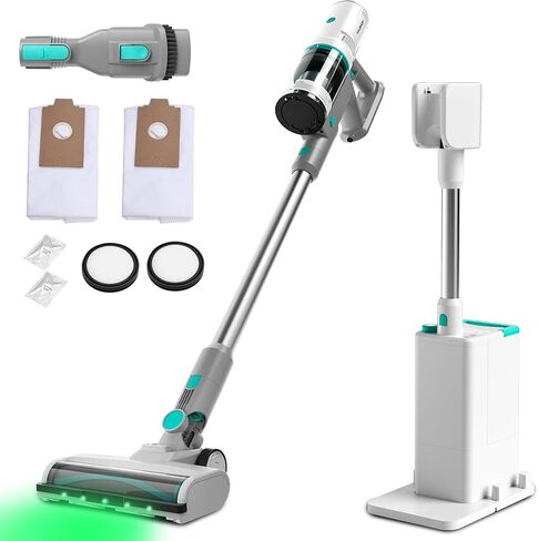 HAUSHOF Cordless Vacuum Cleaner with Auto Empty Station, 250W Motor, HEPA Filter, Anti-Tangle Brushroll, Stick Vacuum for Pet Hair, Hardwood Floors, Carpets in Kuwait