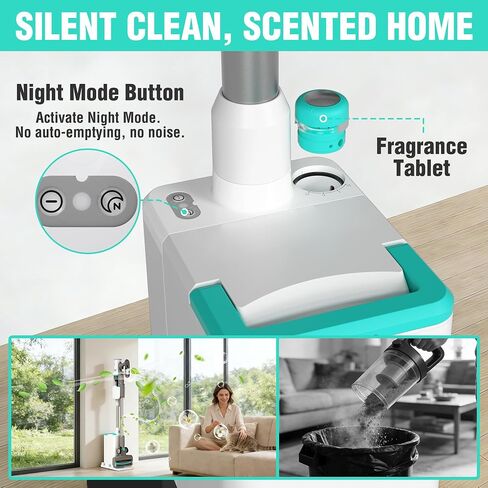 HAUSHOF Cordless Vacuum Cleaner with Auto Empty Station, 250W Motor, HEPA Filter, Anti-Tangle Brushroll, Stick Vacuum for Pet Hair, Hardwood Floors, Carpets in Kuwait