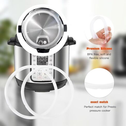 حلقات إغلاق من قطعتين من Homesweet لطباخ الضغط بريستو 0214405، 0214406، 0214407، وعاء ضغط دقيق 12Qt in Kuwait
