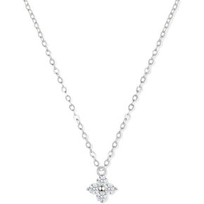 Dainty Clover Choker Bracelet Set for Women | 18K Gold Plated Cubic Zirconia Necklace and Link Bracelet | Four Leaf Lucky Jewelry for Her in Kuwait
