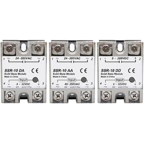 10PCS SSR-DA/AA/DD 10A 25A 40A 50A 60A 80A 100A Single Phase Solid State Relay Module(10PCS SSR-100A) in Kuwait