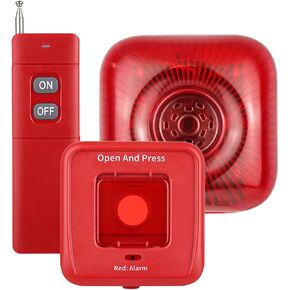 3 Pack Wireless RF 433MHz Fire Alarm Panel, Manual Fire Bell, Wireless Sound Light Alarm Security System, Smart Alert Remote Control (US Plug) in Kuwait