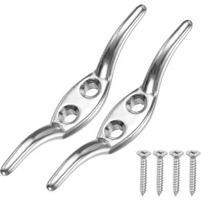 PATIKIL Stainless Steel Boat Cleat, FlagPole Rope Cleat Hooks Boat Mooring Lamp Rope Clamp Hook for Yachts Sailing Boats in Saudi Arabia