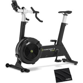 دراجة التمارين الثابتة Concept2 BikeErg مع قطعة قماش للتنظيف PM5 باللون الأسود وFitxion in Kuwait