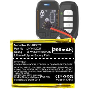 Nzzz [200 مللي أمبير] بطارية JHY442027 لـ Compustar Pro RFX T2، Pro RFX-P2WT12، RFX-P2WT12-SS، P2WT11-SS، 2WT11R، 2WT12-SS، 2WT11R-SS NiMH in Kuwait