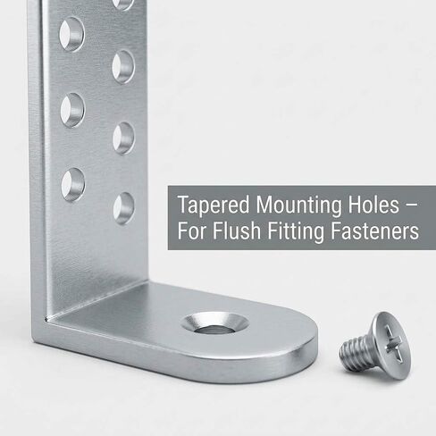 QWORK Heavy-Duty Galvanized Hurricane Condenser Brackets with Screws, 4 Pack 4.25 Inch Universal Tie Down Mounting Kit for Concrete Masonry Pads Corrosion-Resistant Steel Supports for AC Units in Kuwait